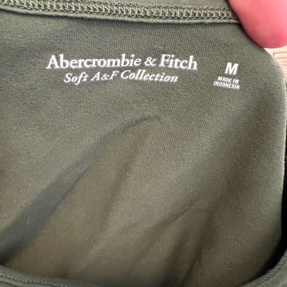 Abercrombie & Fitch Double lined Chic Thong Green Long Sleeve Bodysuit,medium - Picture 3 of 4